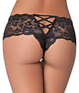 See Goodnight Kiss Crotchless Boyshort in Black,sexiest panties on the planet